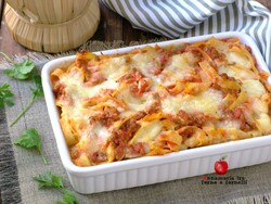 Tagliatele al Forno cu sunca si ciuperci